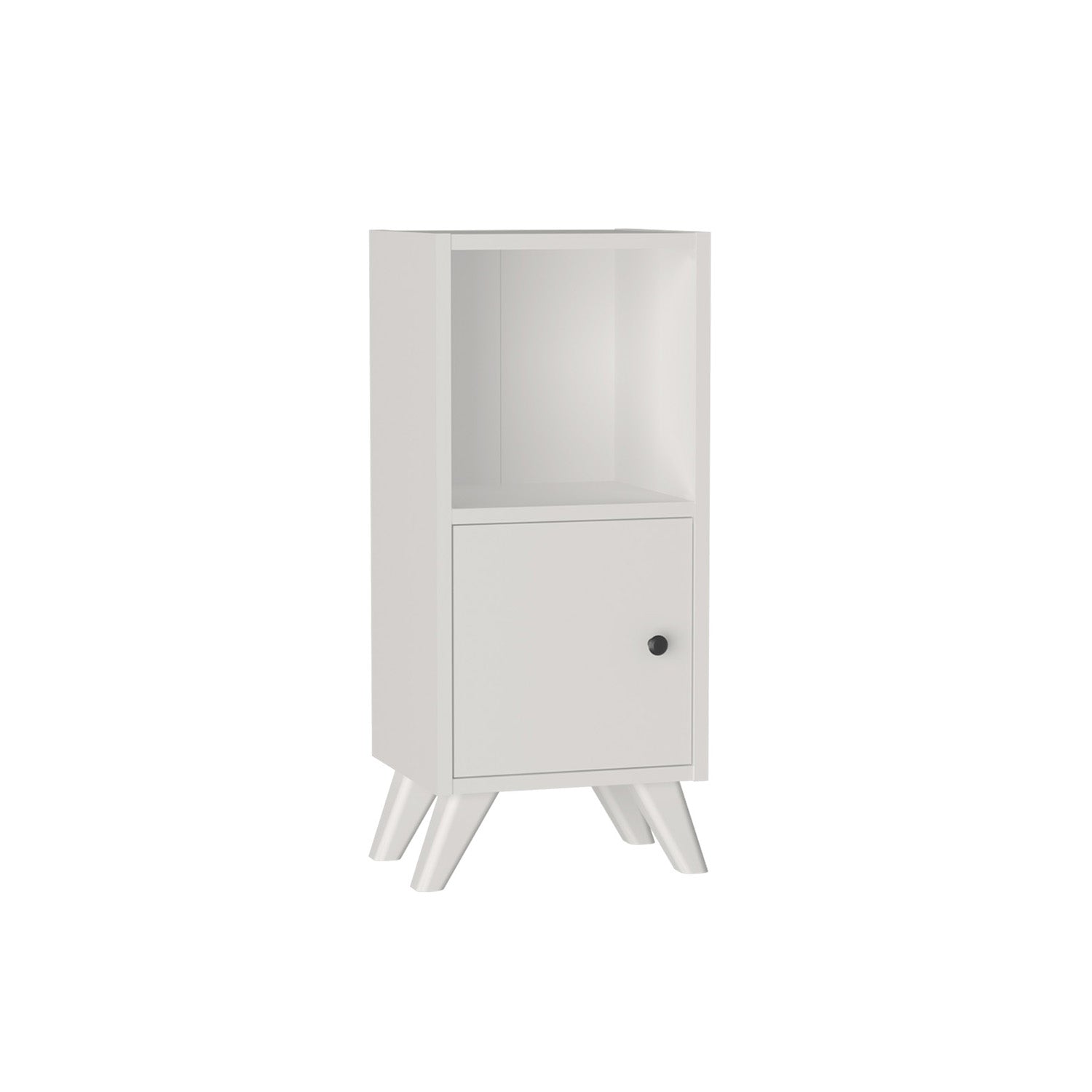 SimpluAcasa™ Noptiera Corfu compacta cu sertar si raft noptiera dormitor 40 — Confort Practic Pentru Casa Ta