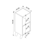SimpluAcasa™ Noptiera Corfu compacta cu sertar si raft noptiera dormitor 40 — Confort Practic Pentru Casa Ta