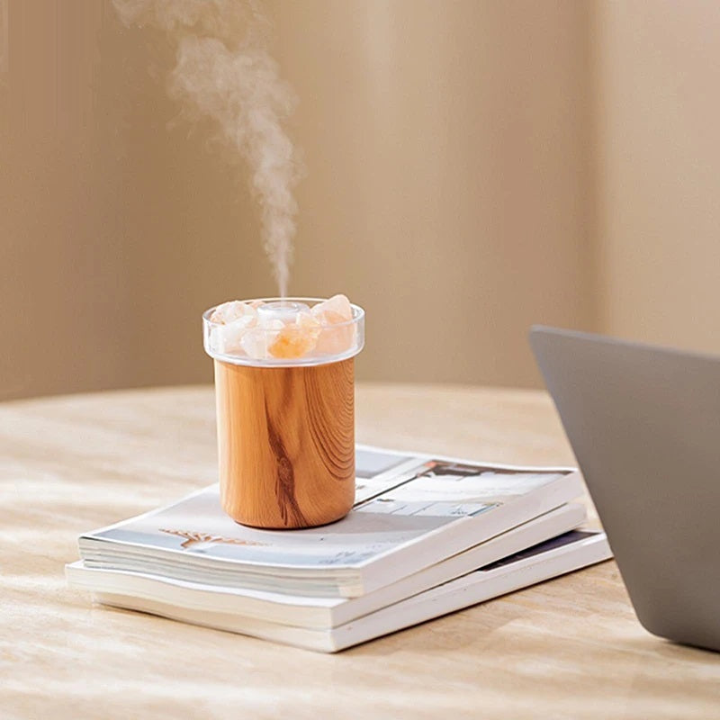 Umidificator cu cristale de sare, uleiuri esentiale, LED, 2W, USB Imagine principală a produsului