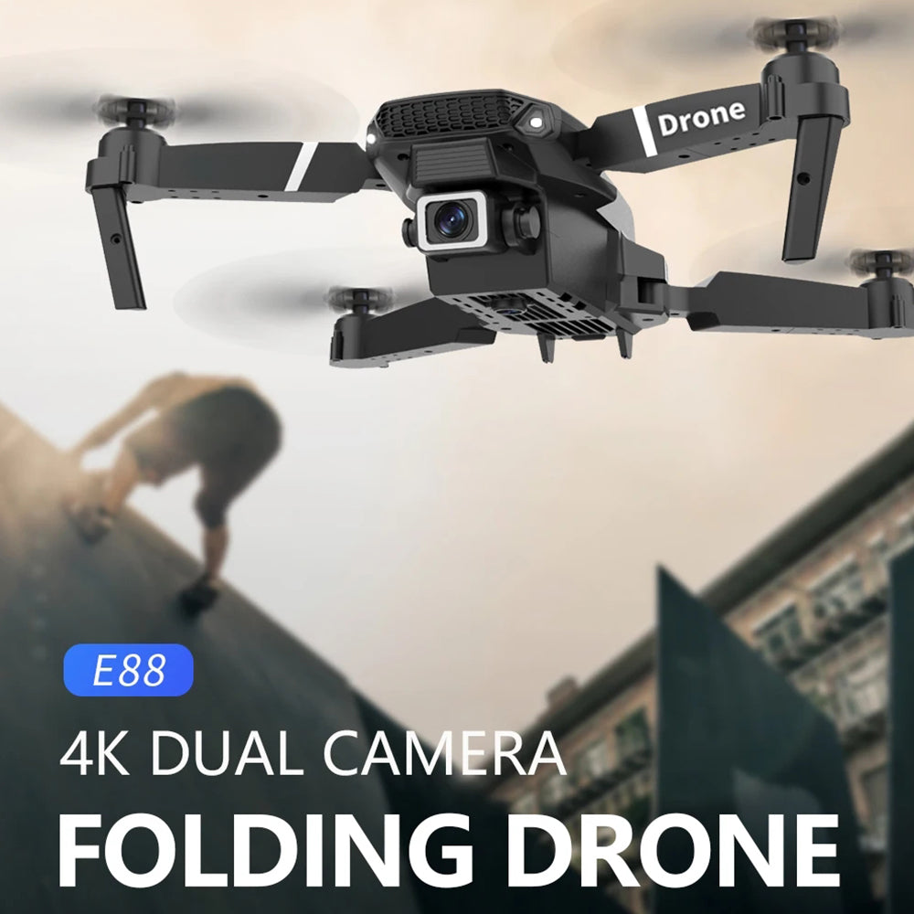 SimpluAcasa™ RESIGILAT - Drona inteligenta E88 Pro cu camere 4K — Utilitate Smart Zi de Zi