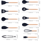 SimpluAcasa™ RESIGILAT - Set 19 ustensile de gatit din silicon cu — Mai Mult Confort în Bucătărie