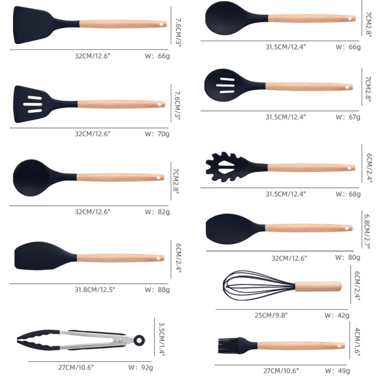 SimpluAcasa™ RESIGILAT - Set 19 ustensile de gatit din silicon cu — Mai Mult Confort în Bucătărie