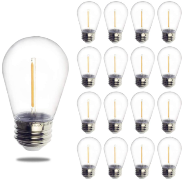 Set 10 becuri cu 1 filament pentru ghirlanda Imagine principală a produsului