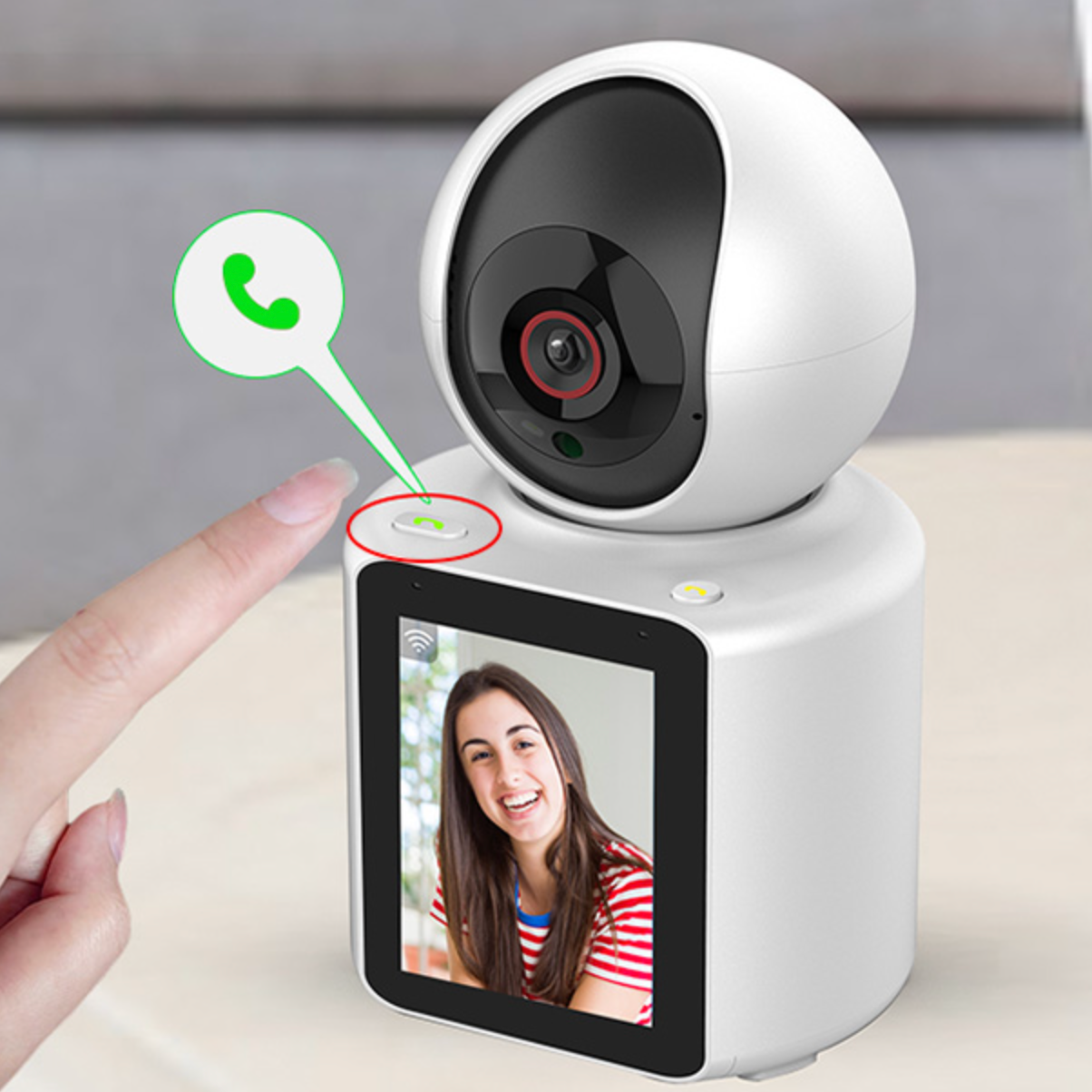 Camera Video WiFi 360° HD 1080p cu Comunicare Bidirectionala, Baby Monitor, Infrarosu, Detectare Miscarare, Stocare Cloud/SD Imagine principală a produsului
