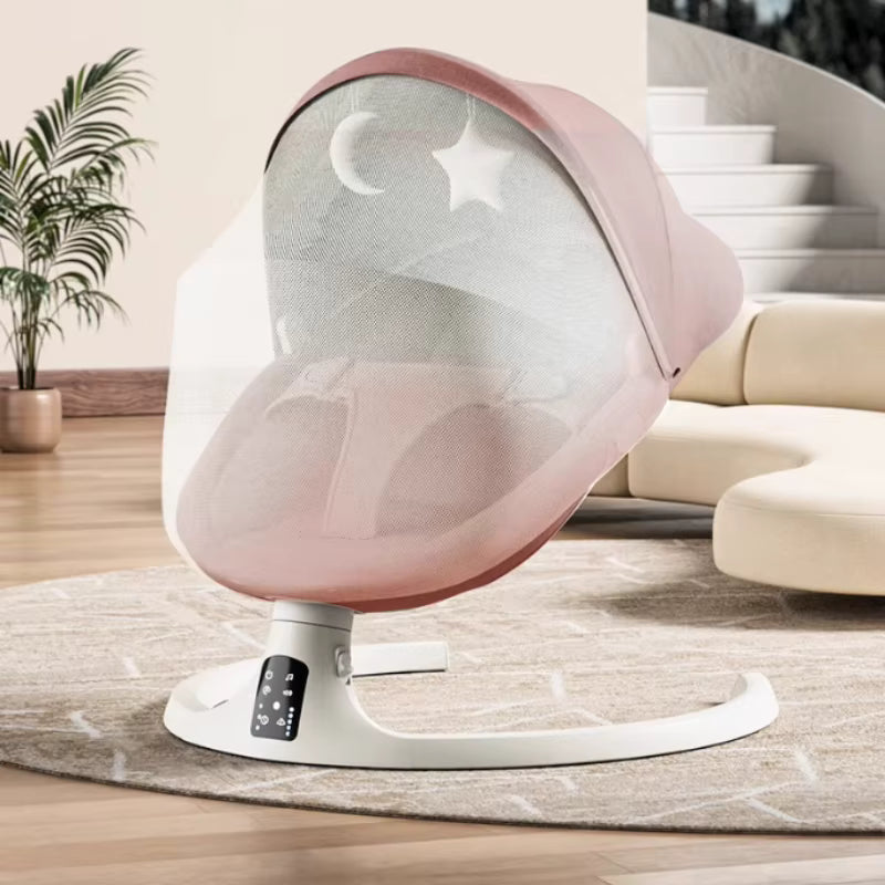 SimpluAcasa™ Leagan electric pentru bebelusi bluetooth si plasa anti-insecte — Util Pentru Familie și Copii
