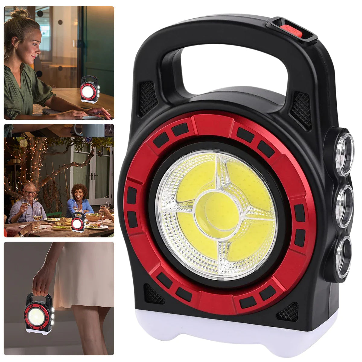 Lanterna solara LED 20W, 3 moduri iluminare Imagine principală a produsului