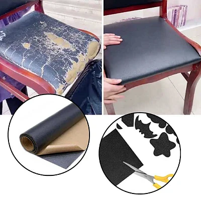 Folie din piele ecologica, autoadeziva, pentru reparatie canapea, scaun, interior autoturism 75 x 250 cm Imagine principală a produsului