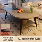 SimpluAcasa™ RESIGILAT - Masuta cafea ovala pentru sufragerie — Confort Practic Pentru Casa Ta
