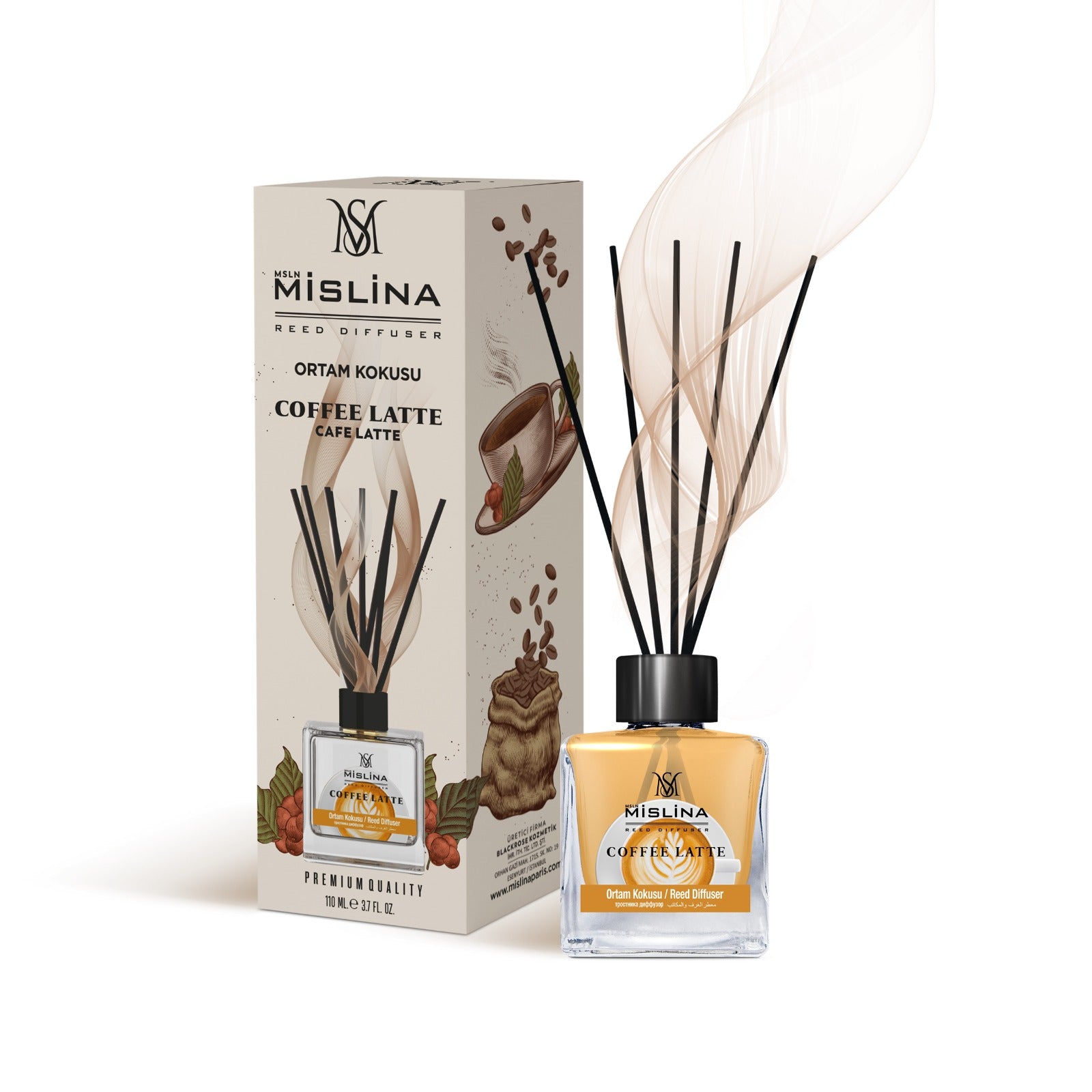 Odorizant de camera, Mislina, Coffe Latte, 110 ml, M326 Imagine principală a produsului