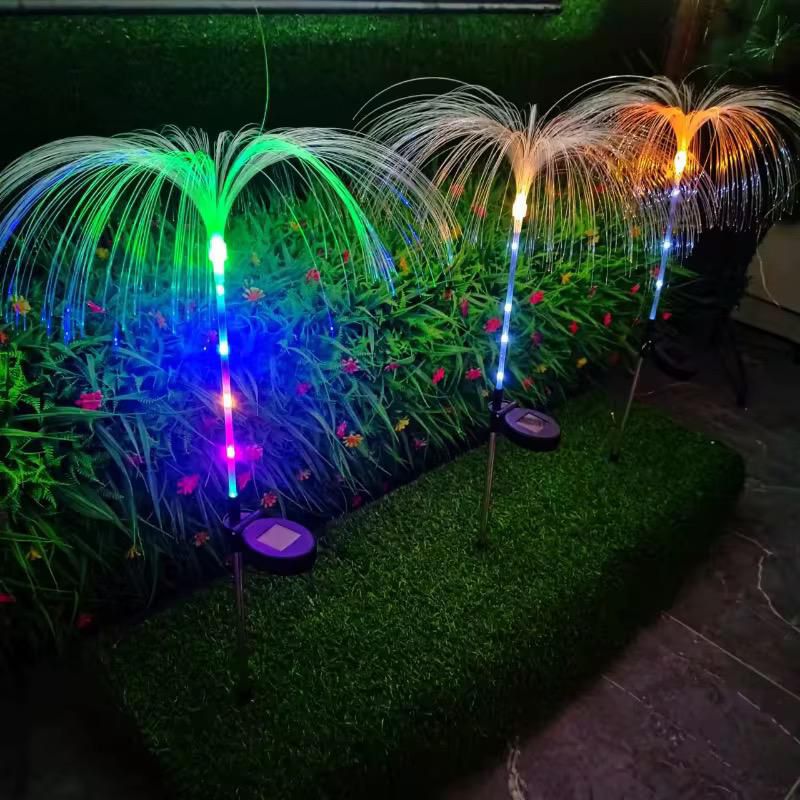 SimpluAcasa™ Set 2 x Lampi solare cu fibra optica tip palmier — Ambient Modern Pentru Acasă Imagine secundară a produsului