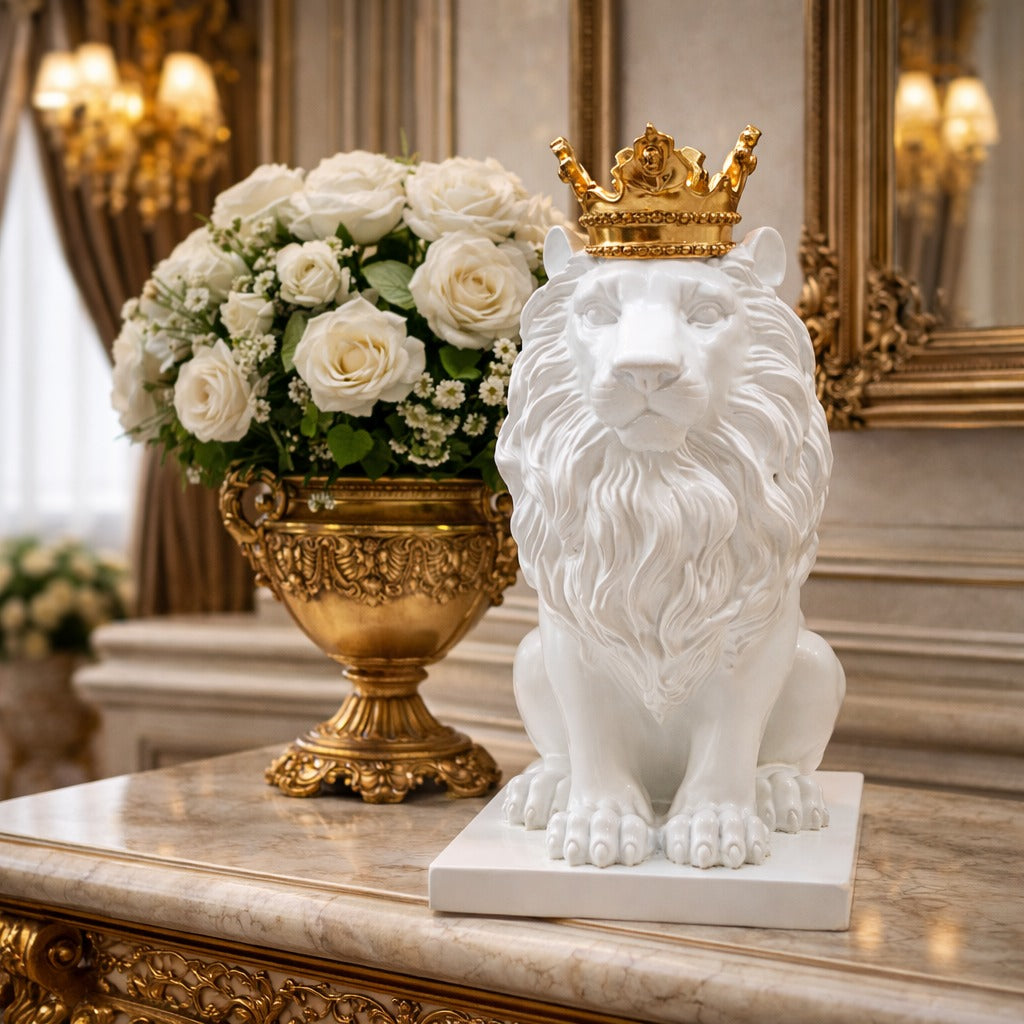 SimpluAcasa™ decorativa Leu Regal din rasina 14x22.5x5 cm design premium — Confort Practic Pentru Casa Ta Imagine principală a produsului