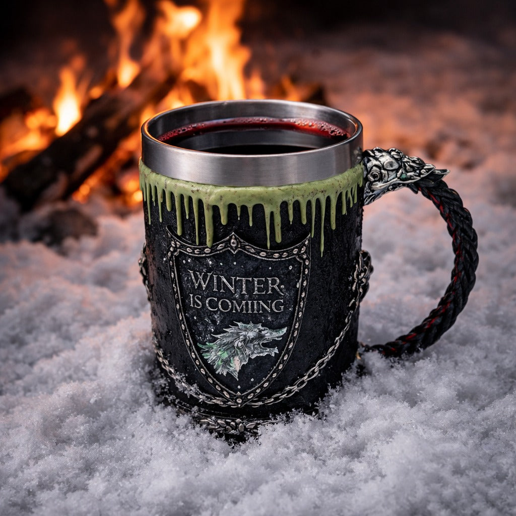 SimpluAcasa™ Halba de bere medievala 600 ml Winter is Coming — Mai Mult Confort Oriunde