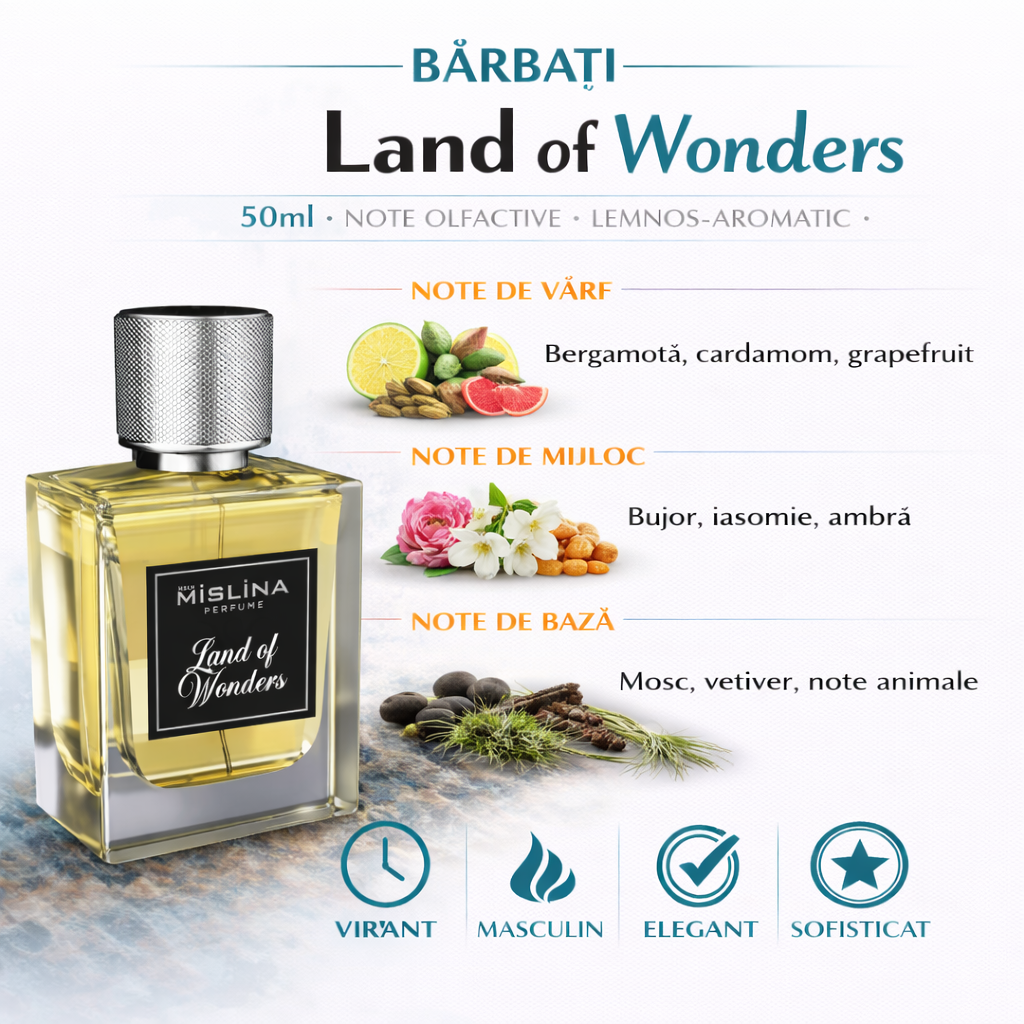 Land of Wonders – Parfum Mislina pentru Bărbați 50ml | Inspirat din Terre, M039 Imagine secundară a produsului
