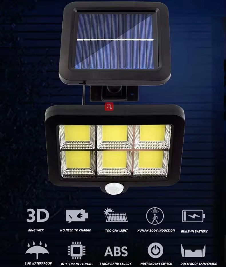 SimpluAcasa™ Lampa solara LED cu telecomanda 6 COB LED — Ambient Modern Pentru Acasă