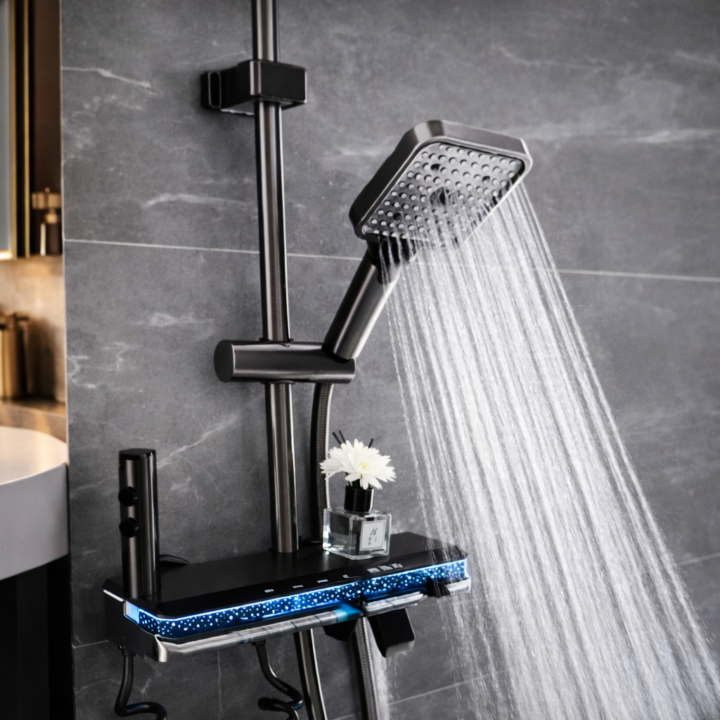 SimpluAcasa™ Coloana Dus Smart Premium cu LED si Termostat — Confort Practic Pentru Casa Ta Imagine secundară a produsului