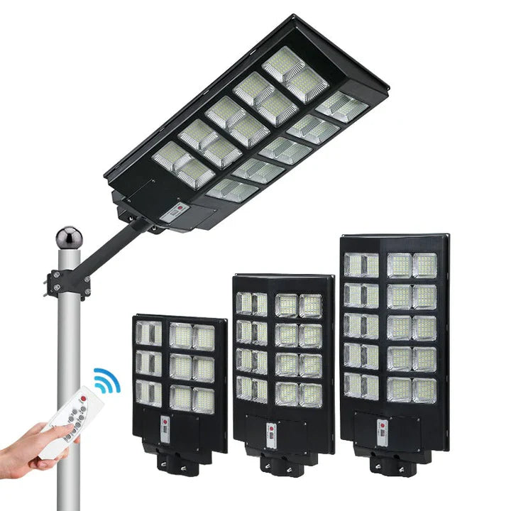 Lampa solara stradala 600W/800W/1000W, Telecomanda, suport metalic Imagine principală a produsului