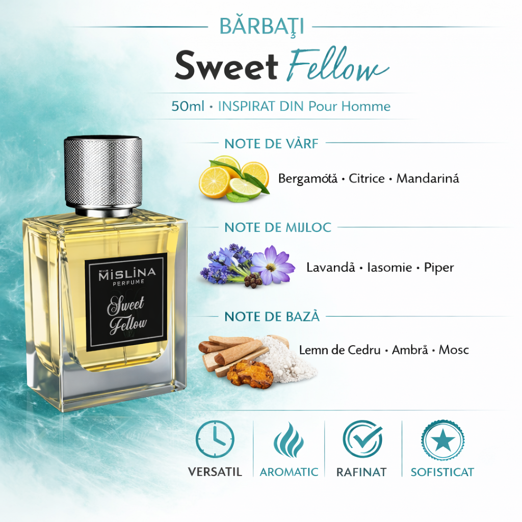 Parfum Mislina Bărbați Sweet Fellow 50ml, inspirat din Pour Homme, M048 Imagine secundară a produsului