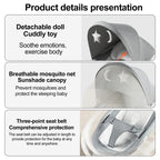 SimpluAcasa™ Leagan electric pentru bebelusi bluetooth si plasa anti-insecte — Util Pentru Familie și Copii