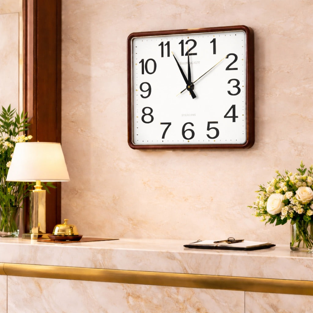 SimpluAcasa™ Ceas de perete silentios 35 cm mecanism quartz cifre mari — Confort Practic Pentru Casa Ta Imagine secundară a produsului