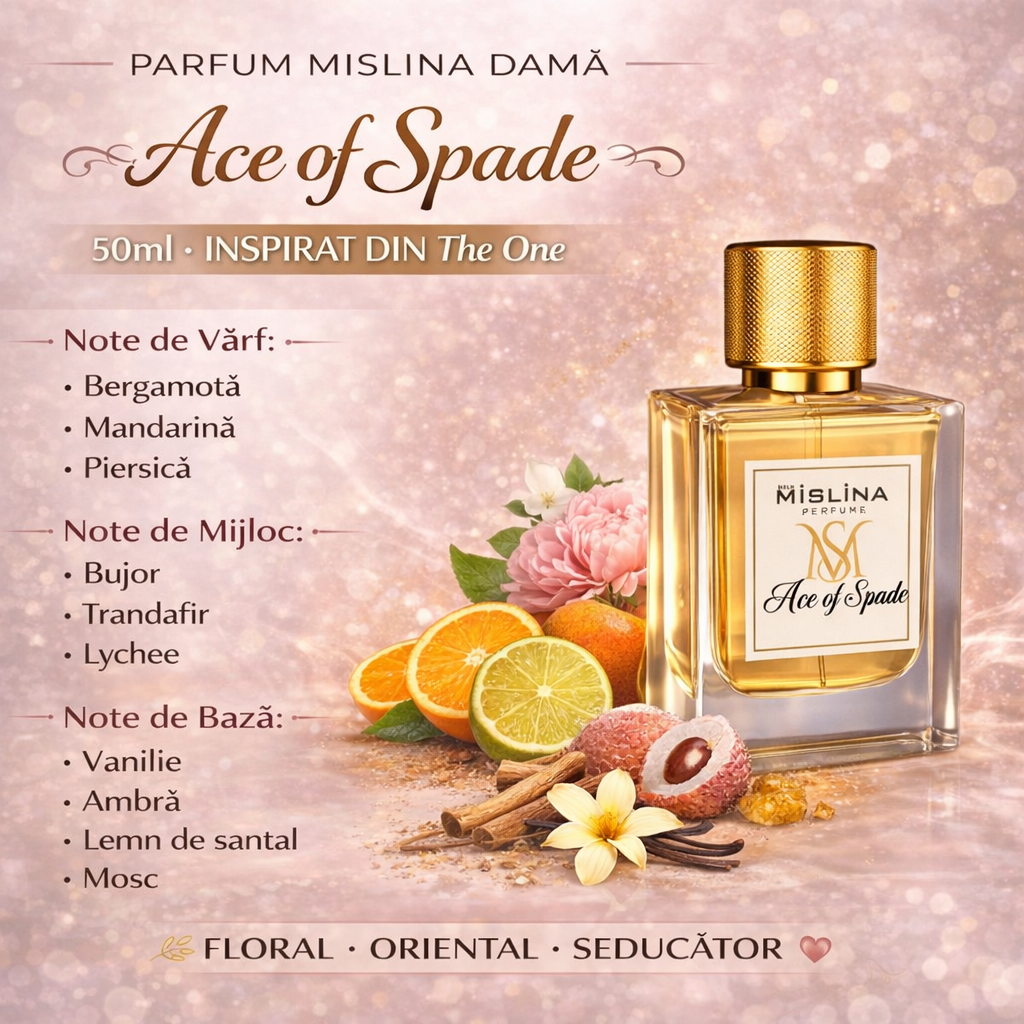 Parfum Mislina Damă Ace of Spade 50ml – Inspirat din The One, M018