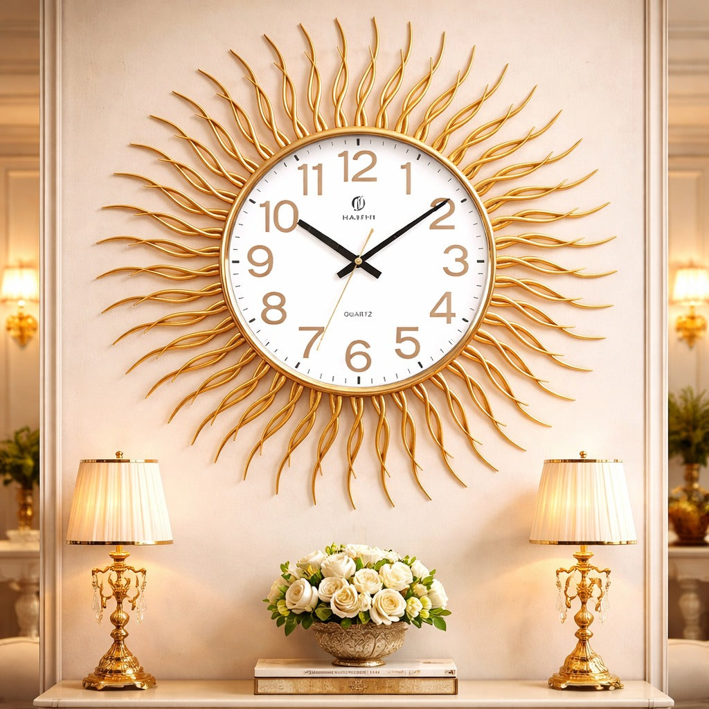 SimpluAcasa™ Ceas de perete  69 cm decorativ fosforescent modern elegant silentios — Confort Practic Pentru Casa Ta Imagine principală a produsului
