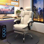 SimpluAcasa™ Scaun Ergonomic Directorial cu Suport Picioare Rabatabil Piele Ecologica — Confort Practic Pentru Casa Ta