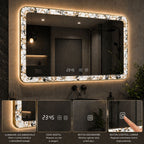 SimpluAcasa™ Oglinda LED 90x70 cu pe Margini Iluminare Ambientala Touch Dezaburire — Confort Practic Pentru Casa Ta