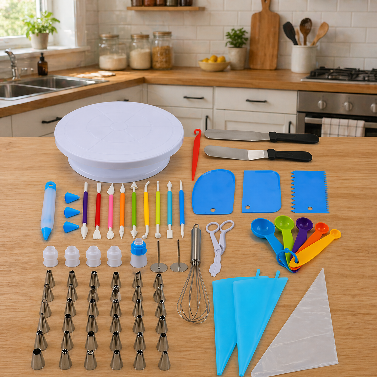 SimpluAcasa™ Set cofetarie decorat tort profesional — Mai Mult Confort în Bucătărie Imagine secundară a produsului