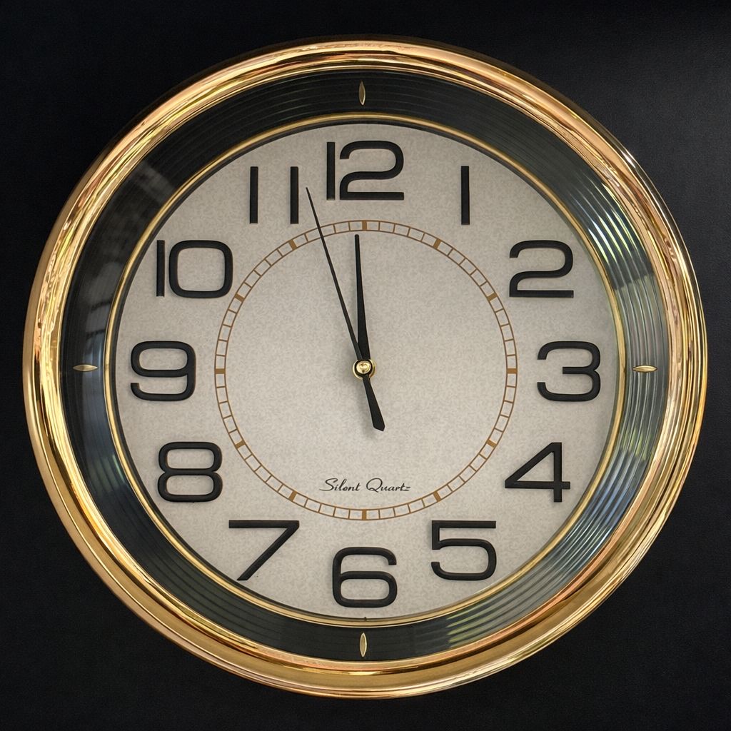 SimpluAcasa™ Ceas de perete elegant – design modern cu accente aurii — Confort Practic Pentru Casa Ta Imagine principală a produsului