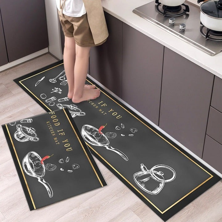 Set 2 covoare de bucatarie, antiderapant, 50x60cm, 50x120cm Imagine principală a produsului