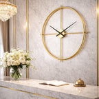 SimpluAcasa™ Ceas de perete modern minimalist – metal – design circular — Confort Practic Pentru Casa Ta