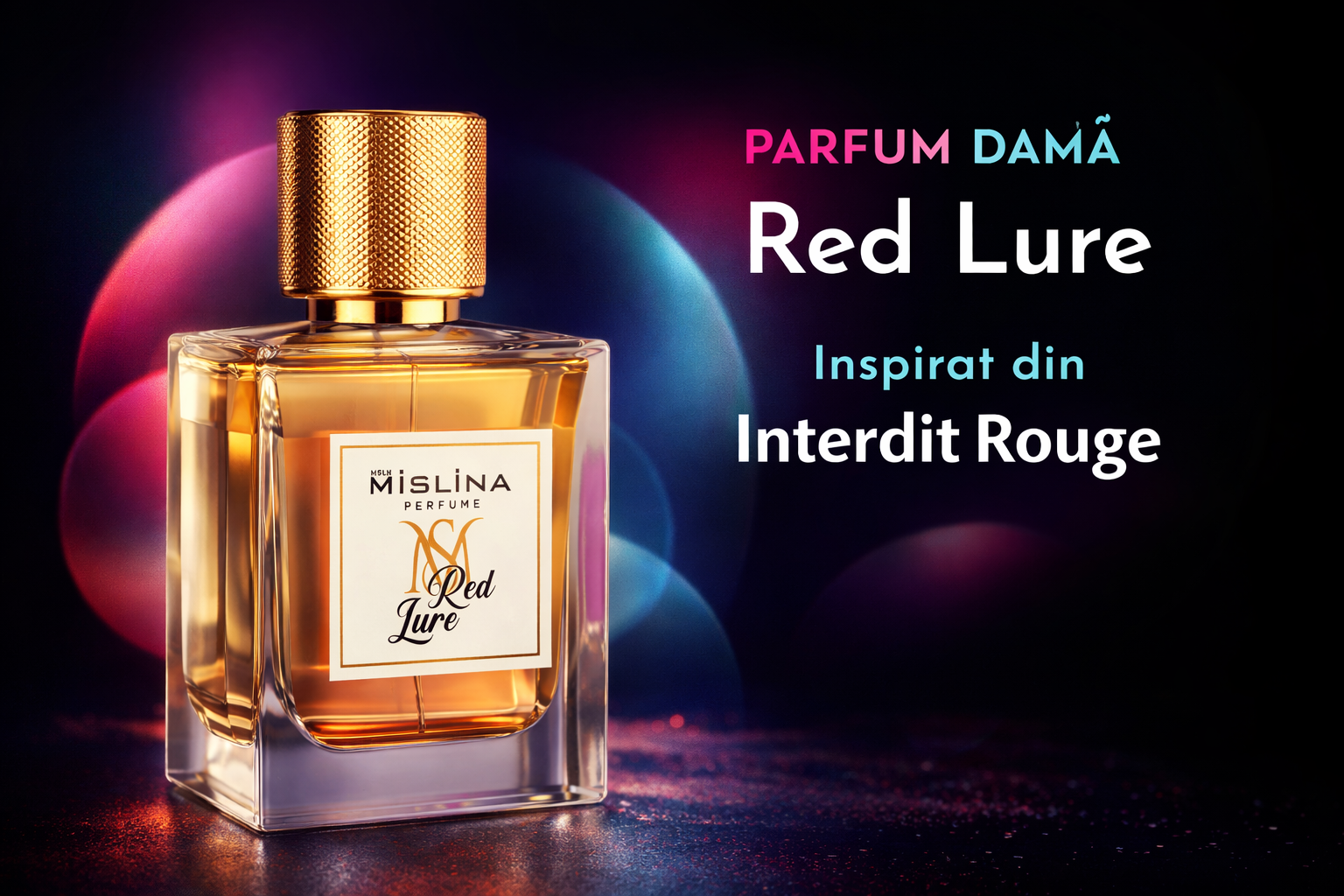 Mislina Red Lure (Cod 130) – Parfum Damă 50ml, Inspirație Interdit Rouge | Intens, Floral-Lemnos, M130