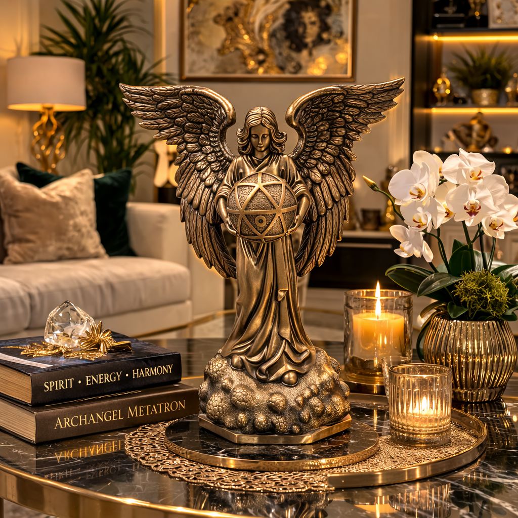 SimpluAcasa™ decorativa inger cu aripi design elegant decor spiritual 20x21 cm — Confort Practic Pentru Casa Ta Imagine principală a produsului