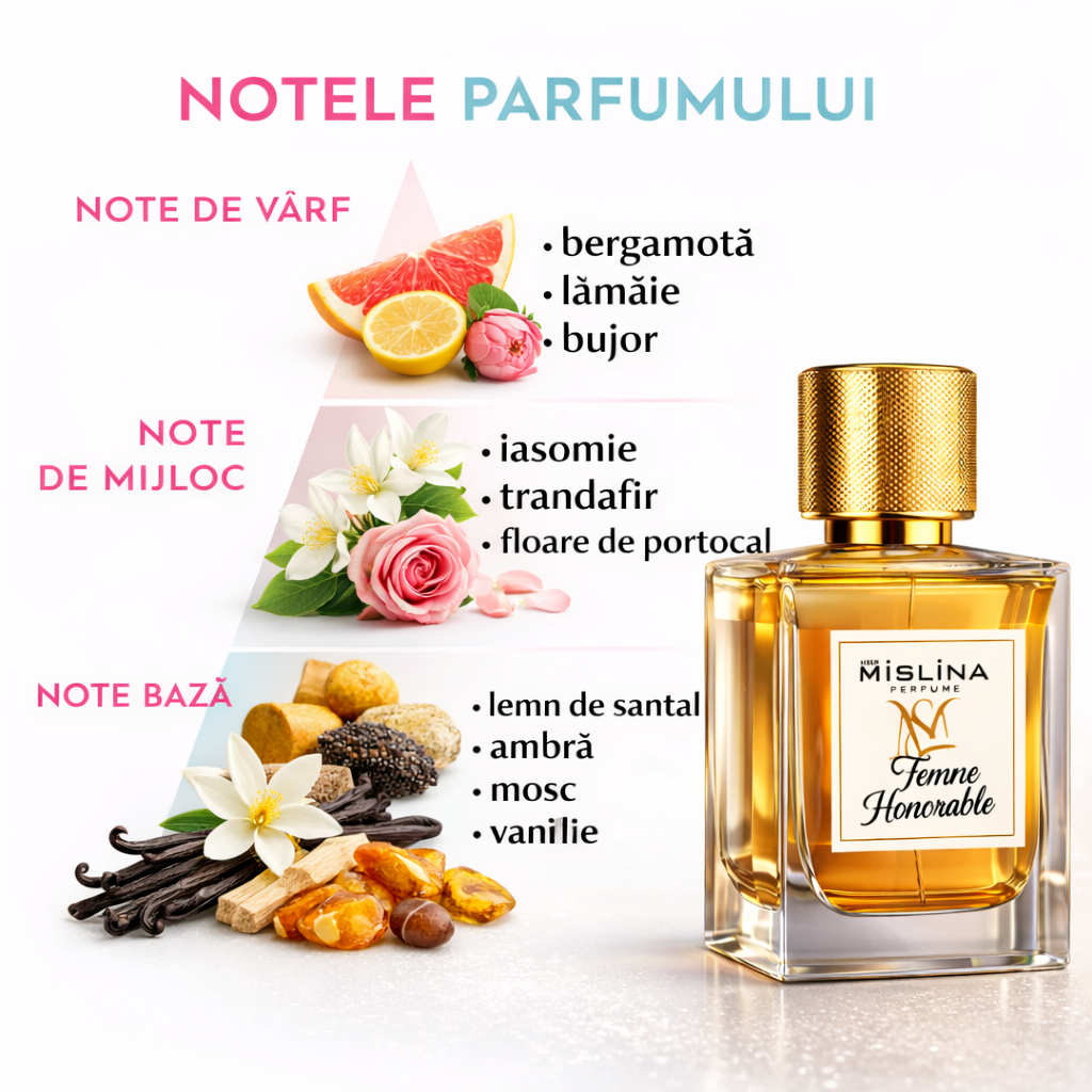 Parfum Damă Mislina Femme Honorable 50ml – Inspirat din Amouage Honour Woman, Floral Oriental Elegant, M090 Imagine secundară a produsului