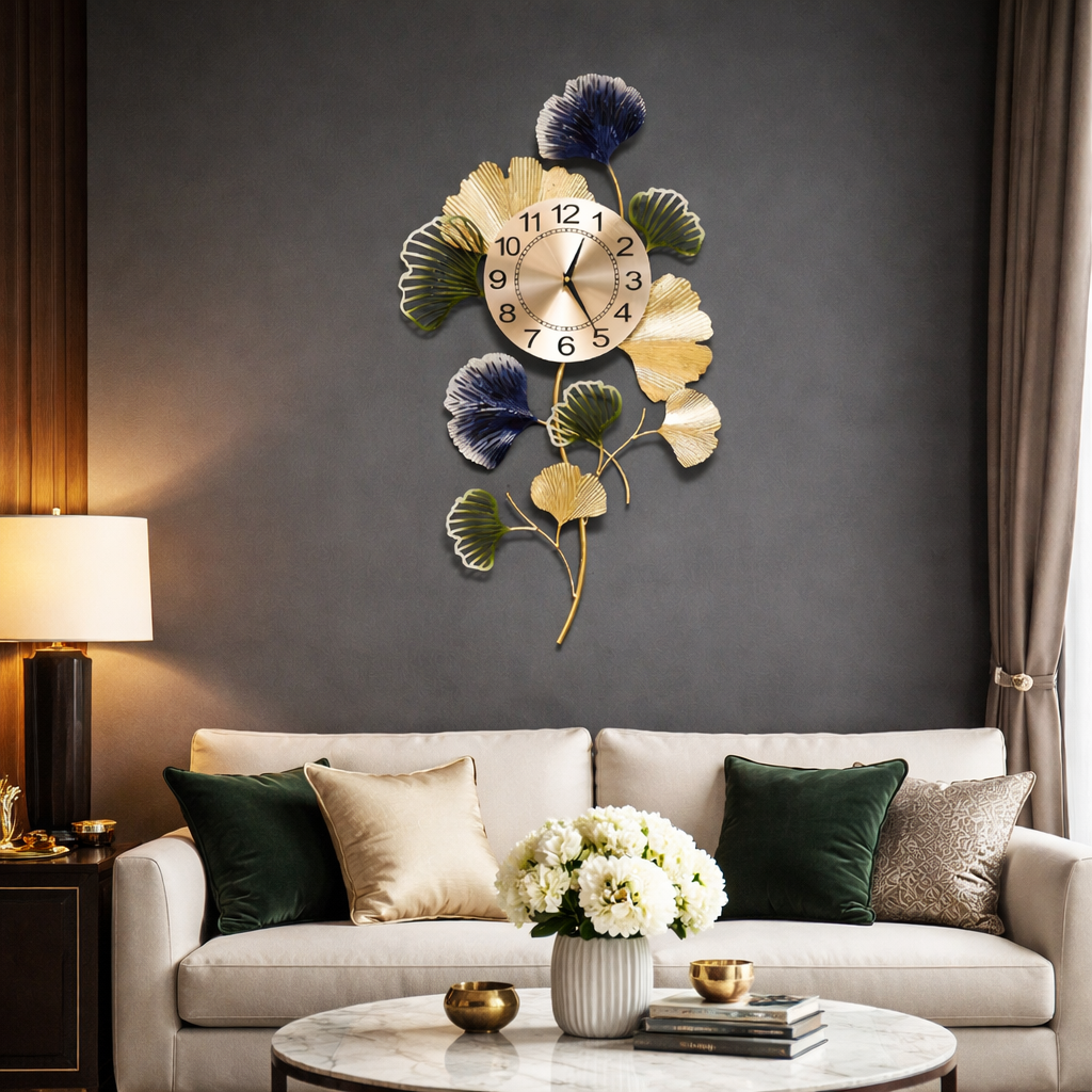 SimpluAcasa™ Ceas de perete decorativ 76 x 42 cm – design — Confort Practic Pentru Casa Ta