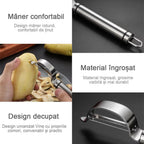 SimpluAcasa™ Taietor inox pentru legume si fructe otel inoxidabil — Mai Mult Confort în Bucătărie