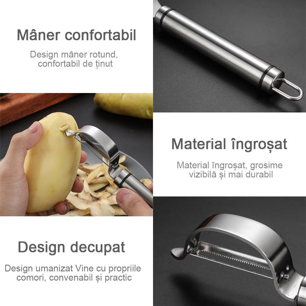 SimpluAcasa™ Taietor inox pentru legume si fructe otel inoxidabil — Mai Mult Confort în Bucătărie