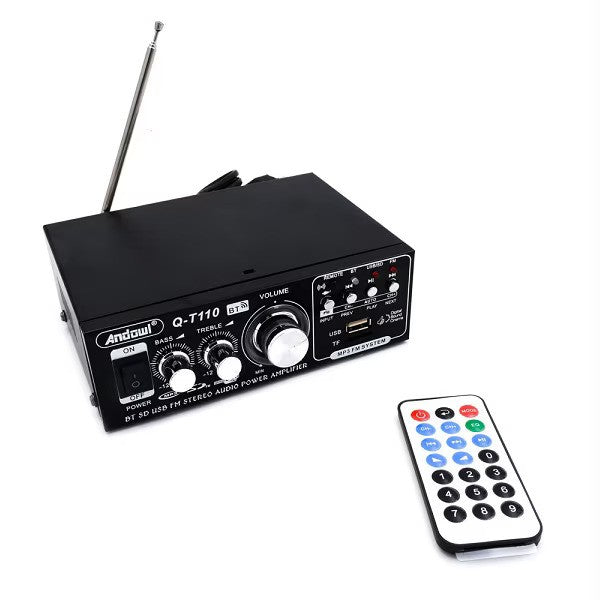 Amplificator Bass Profesional Tip Statie cu Bluetooth, Negru Andowl Q-T110 Imagine principală a produsului