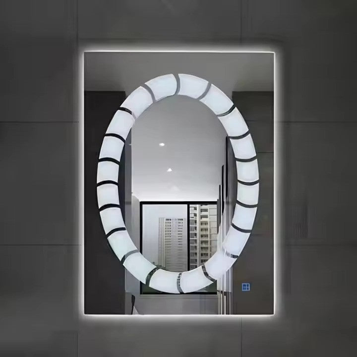 SimpluAcasa™ Oglinda led ovala premium 60x80 — Confort Practic Pentru Casa Ta