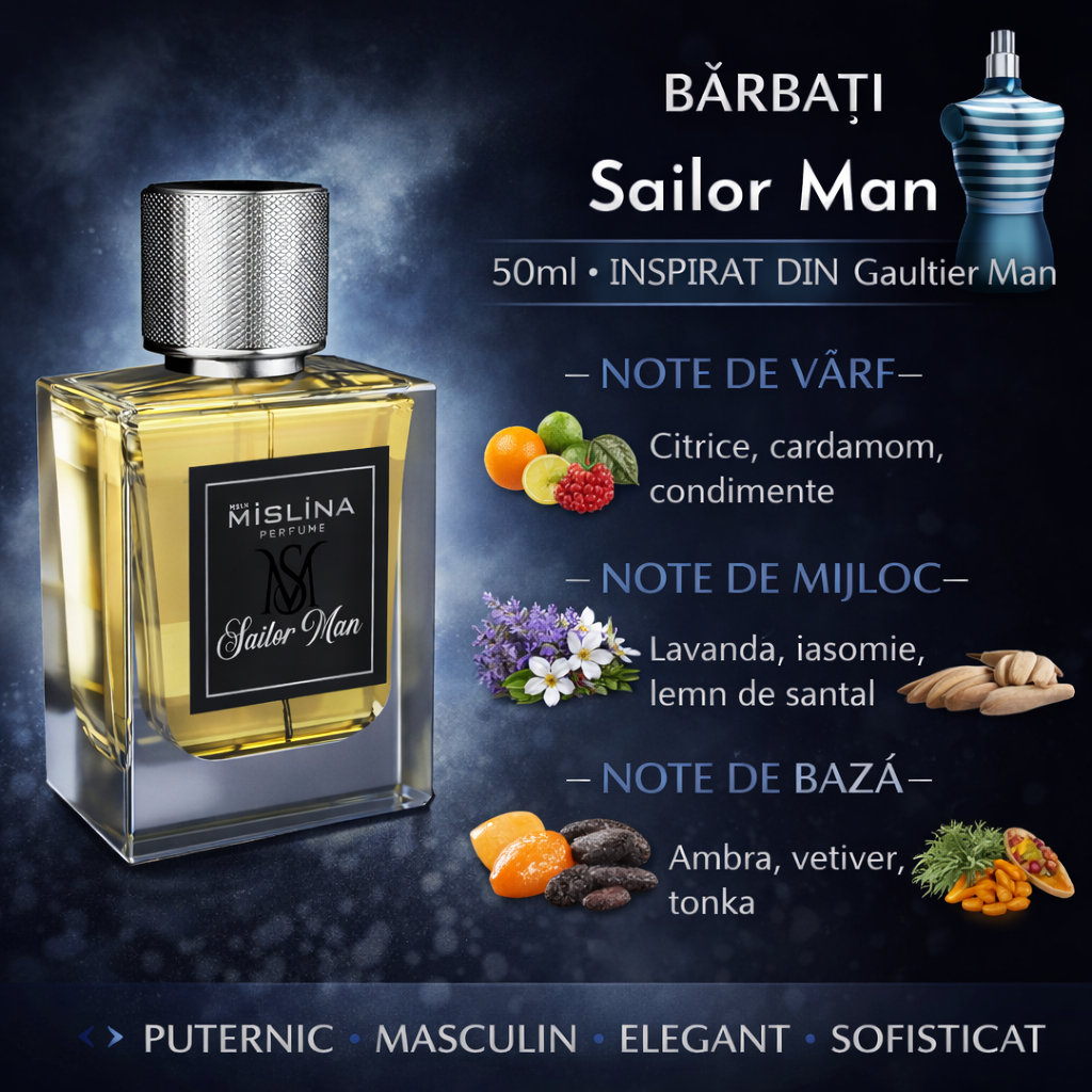Parfum Mislina Bărbați Sailor Man 50ml – Inspirat din Gaultier Man, M094