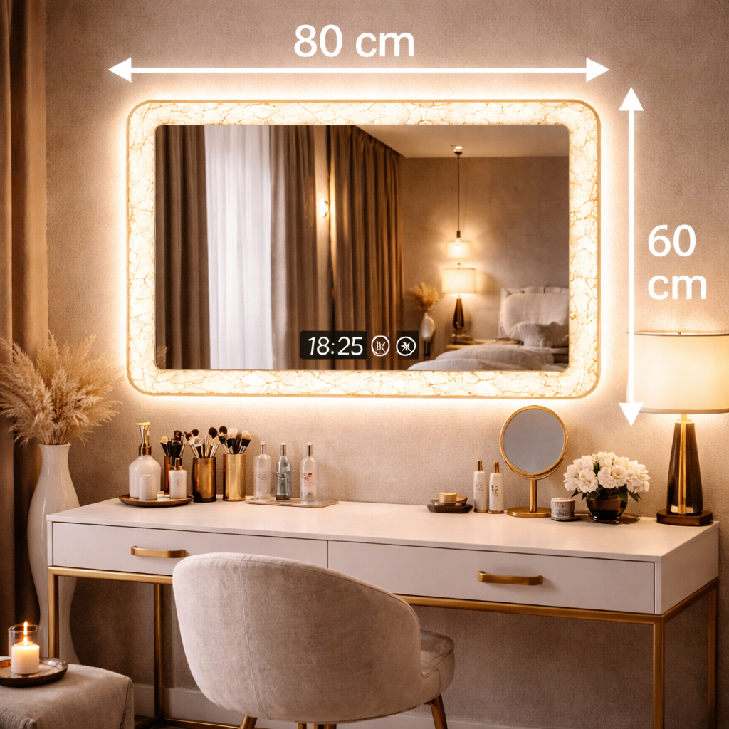 SimpluAcasa™ Oglinda LED 60 x 80 cm 60 x 80 cm — Confort Practic Pentru Casa Ta