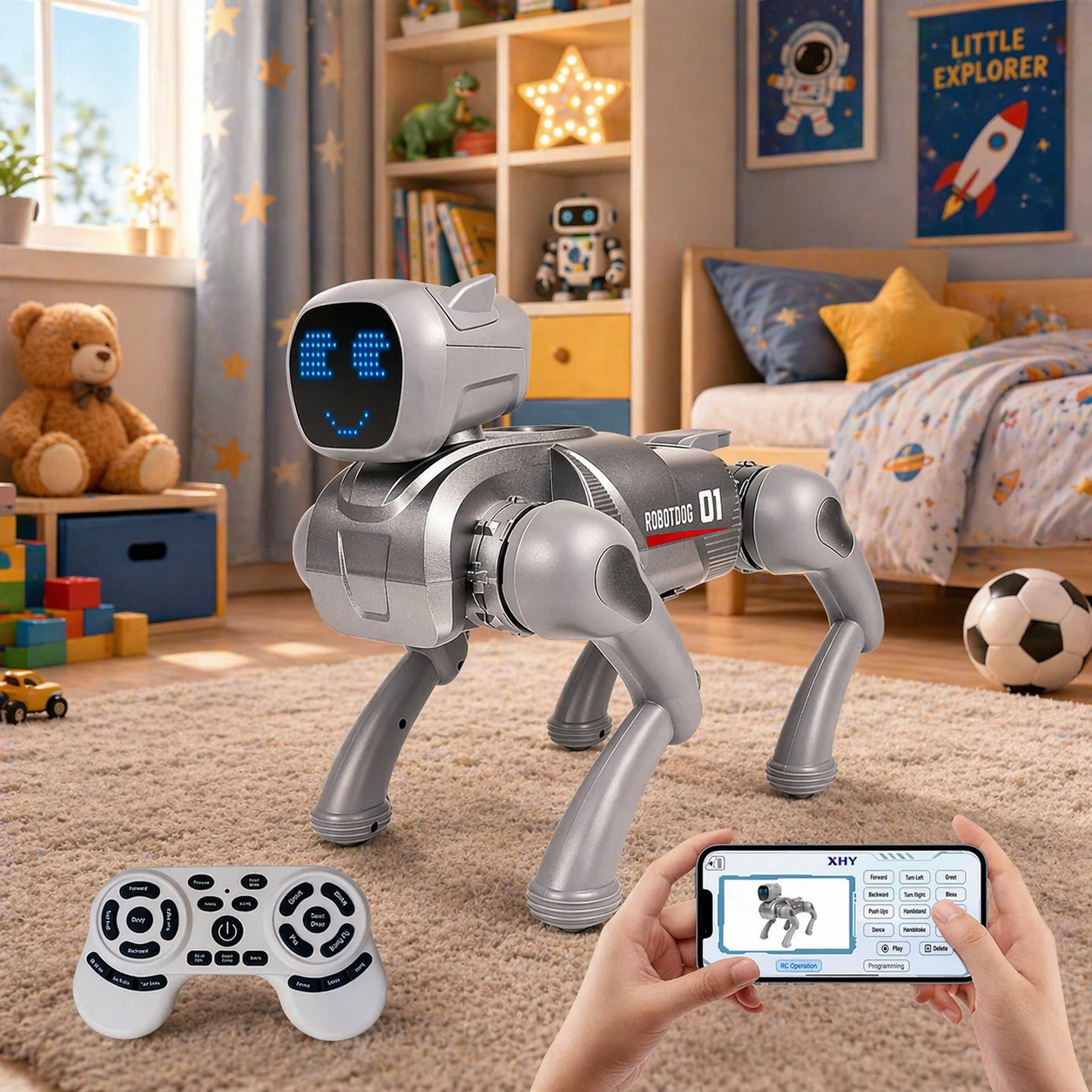 SimpluAcasa™ Catel robot inteligent — Util Pentru Familie și Copii