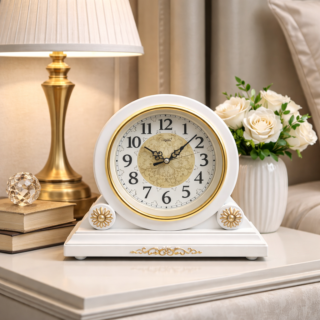 SimpluAcasa™ Ceas de masa decorativ – design elegant vintage 26 x — Confort Practic Pentru Casa Ta Imagine principală a produsului