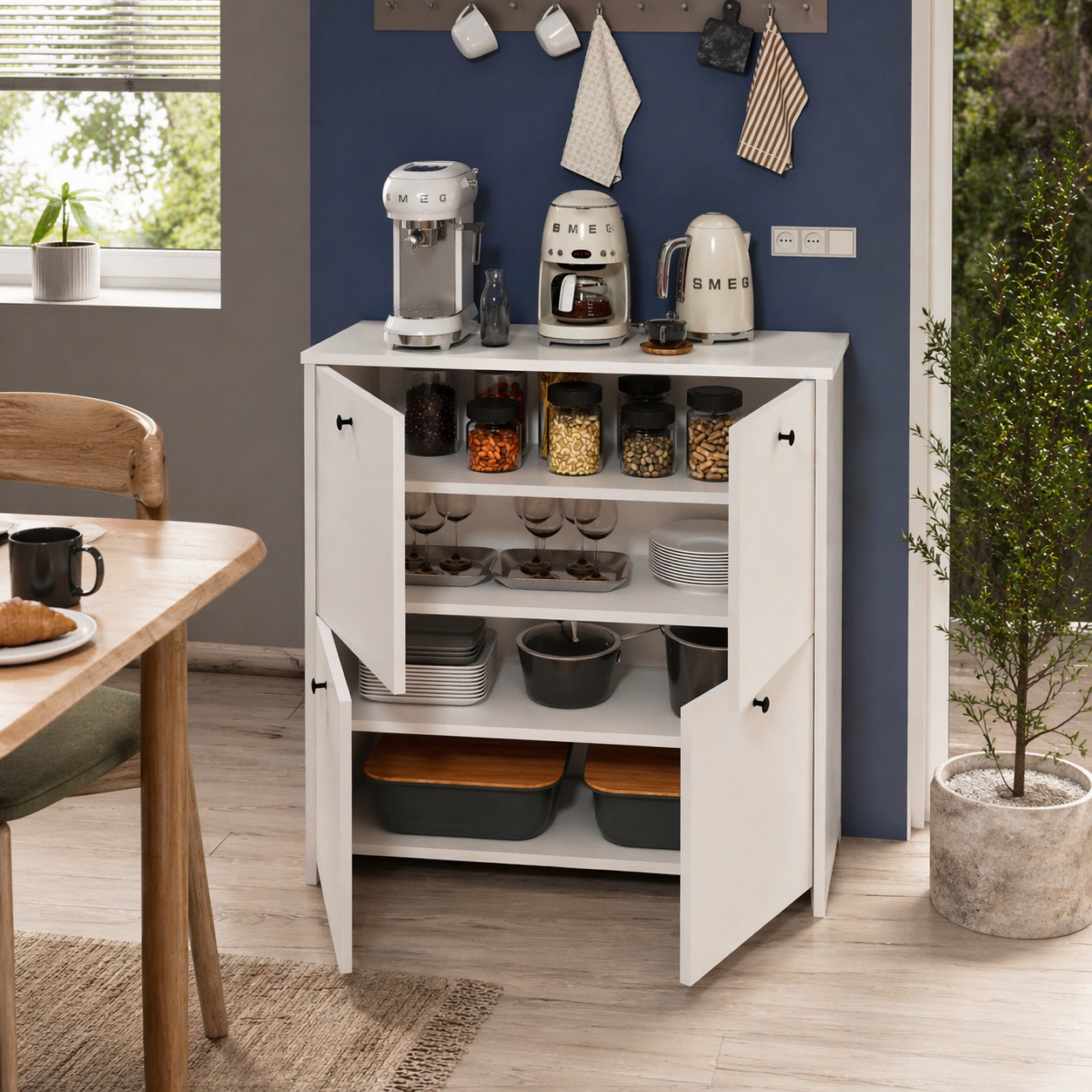 SimpluAcasa™ Dulap Tetra cu sertare si rafturi dressing multifunctional 80 x — Confort Practic Pentru Casa Ta Imagine secundară a produsului