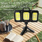 SimpluAcasa™ Lampa solara pliabila 3 panouri cu trepied reglabil 84cm si — Ambient Modern Pentru Acasă