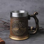 SimpluAcasa™ Halba bere  viking Tree of Life 600 ml interior inox — Mai Mult Confort Oriunde