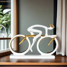 SimpluAcasa™ decorativa Ciclist modern din rasina 20 x 5.5 x 15 — Confort Practic Pentru Casa Ta Imagine principală a produsului