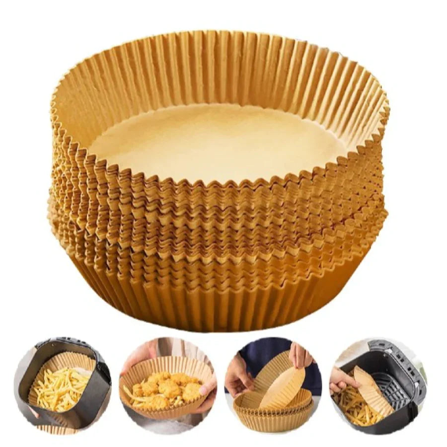 Hartie de copt pentru friteuza si tava, unica folosinta, 16x20x4.5 cm, Maro Imagine principală a produsului