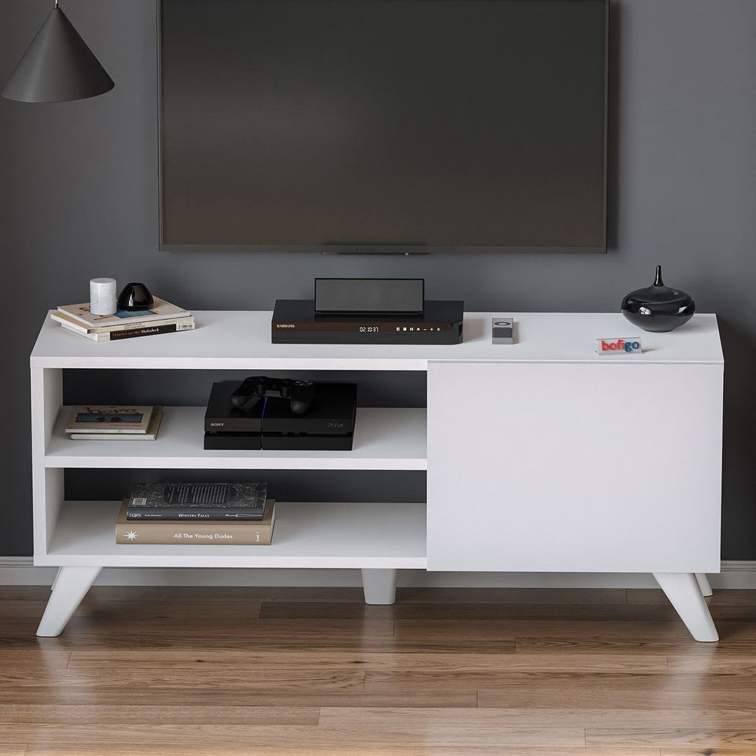 SimpluAcasa™ Comoda TV Malta 100 cm 100 cm PAL 18 mm — Confort Practic Pentru Casa Ta Imagine principală a produsului
