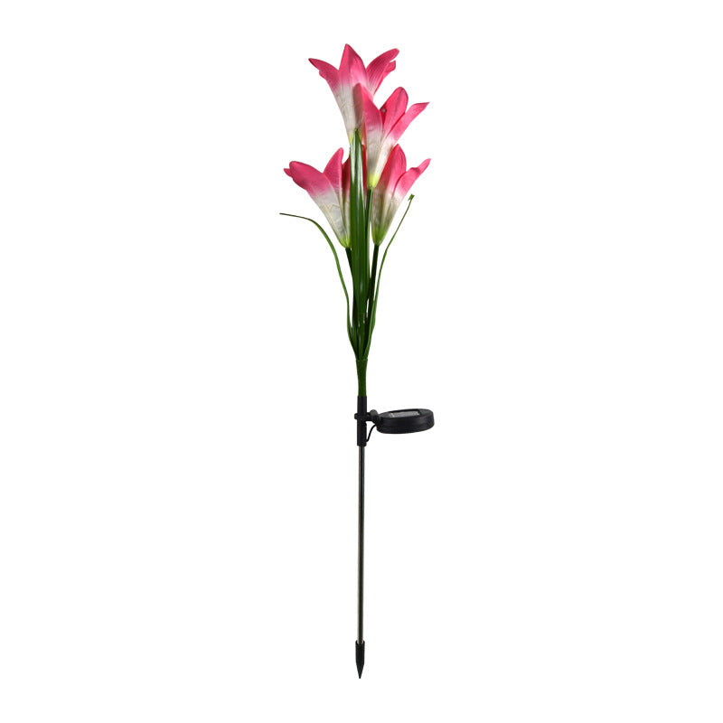 SimpluAcasa™ Set 2 lampi solare tip crin 75 cm pentru gradina — Lucrări Mai Simple și Eficiente